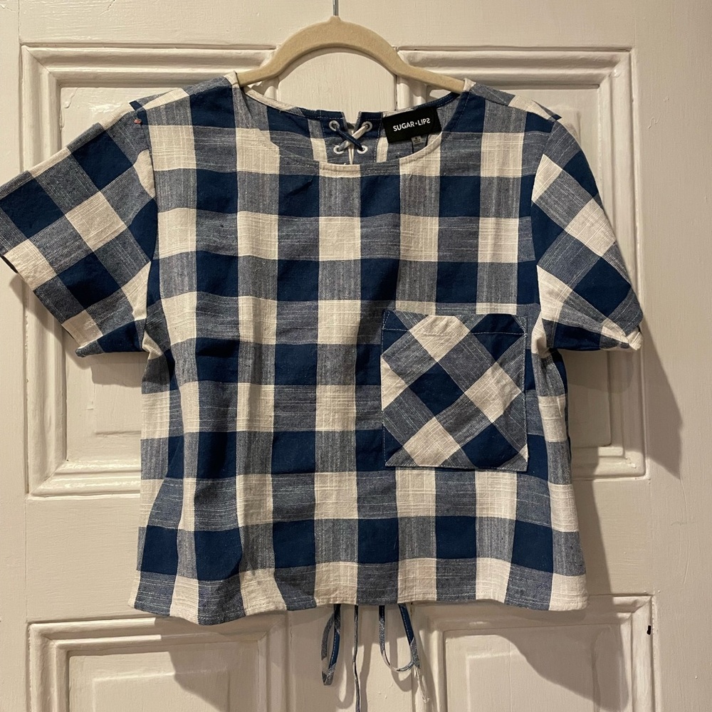 Sugarlips Blue and White Gingham print